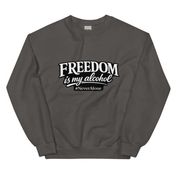 unisex-crew-neck-sweatshirt-charcoal-front-69e0c795c0524.jpg Freedom is my alcohol 1 Sweatshirt