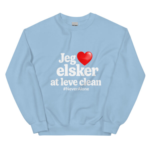 unisex-crew-neck-sweatshirt-light-blue-front-69f3bd1c1d951.jpg Jeg elsker Clean Sweatshirt
