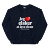 unisex-crew-neck-sweatshirt-navy-front-69f3bd1bb3712.jpg Jeg elsker Clean Sweatshirt