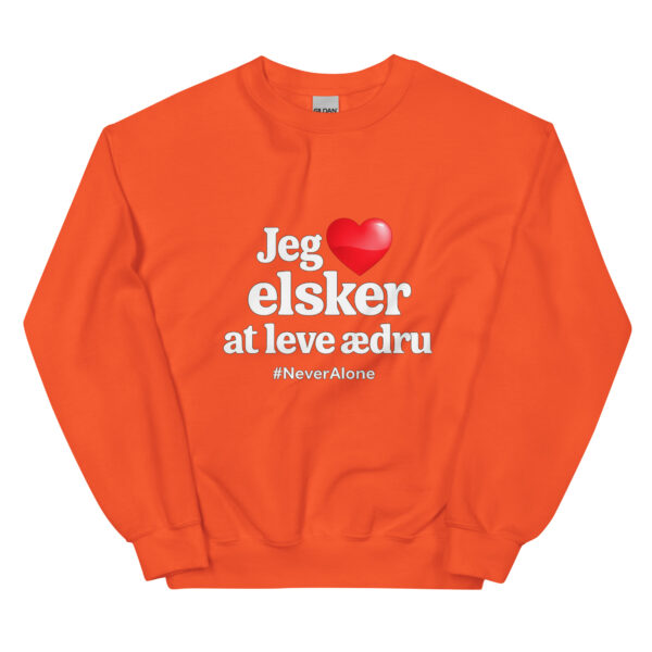 unisex-crew-neck-sweatshirt-orange-front-69f33d967eb7d.jpg Jeg elsker Ædru Sweatshirt