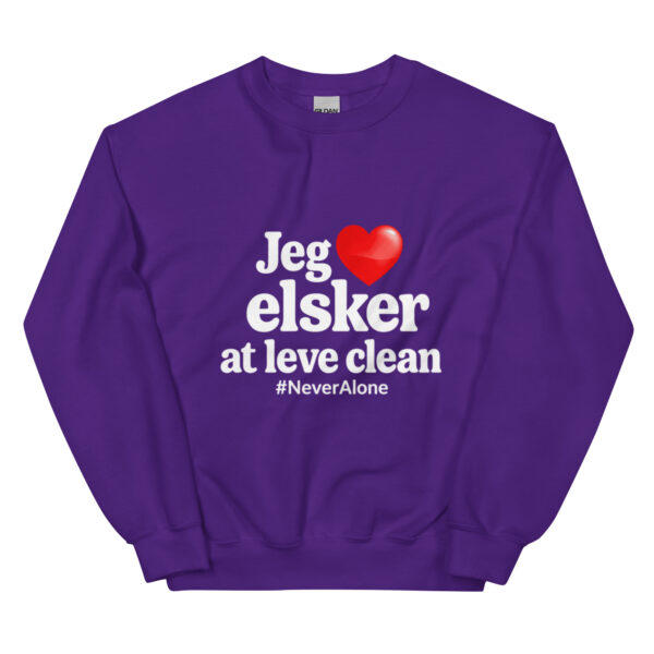 unisex-crew-neck-sweatshirt-purple-front-69f3bd1bb6739.jpg Jeg elsker Clean Sweatshirt