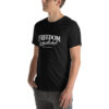 unisex-staple-t-shirt-black-left-front-69e12cb67ae9f.jpg Freedom is my alcohol 1 t-shirt
