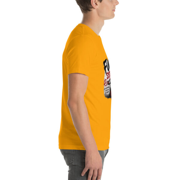 unisex-staple-t-shirt-gold-right-69f07a9ae9297.jpg Fuck systemet t-shirt