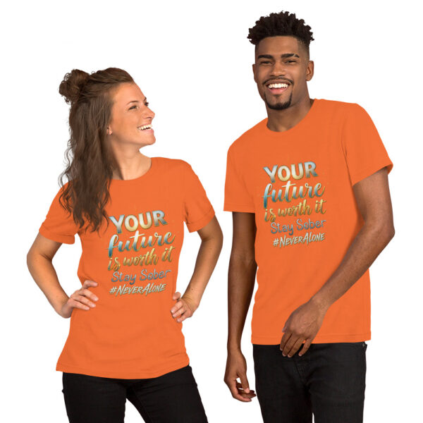 unisex-staple-t-shirt-orange-front-69ea63f5d5631.jpg your future t-shirt