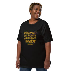 unisex-staple-t-shirt-black-left-front-6a0998569785f.jpg Living My Best t-shirt