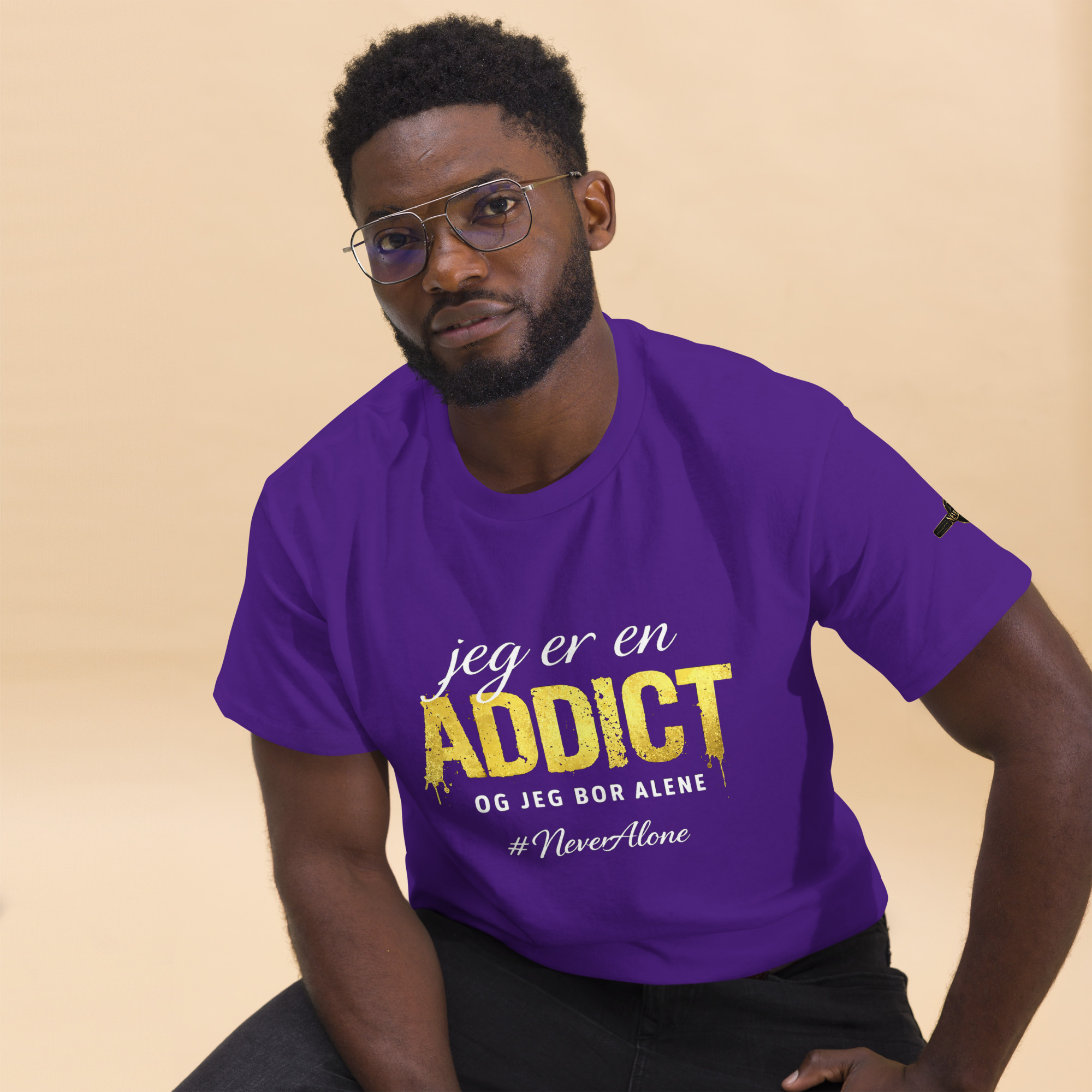 jeg er en Addict t-shirt - Billede 4