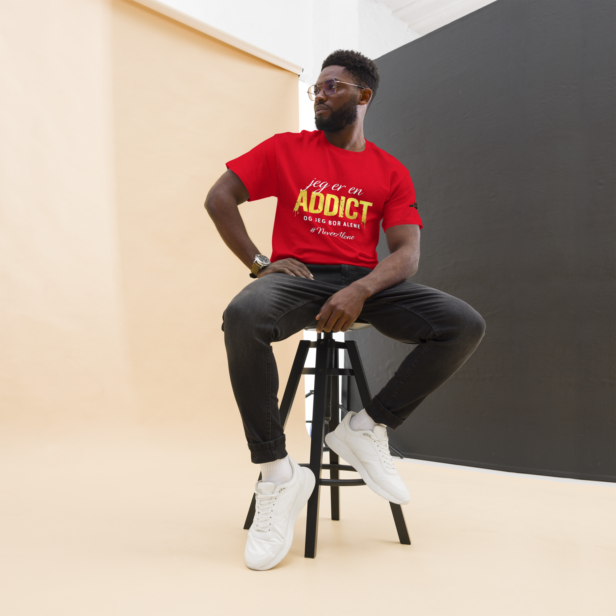 jeg er en Addict t-shirt - Billede 5