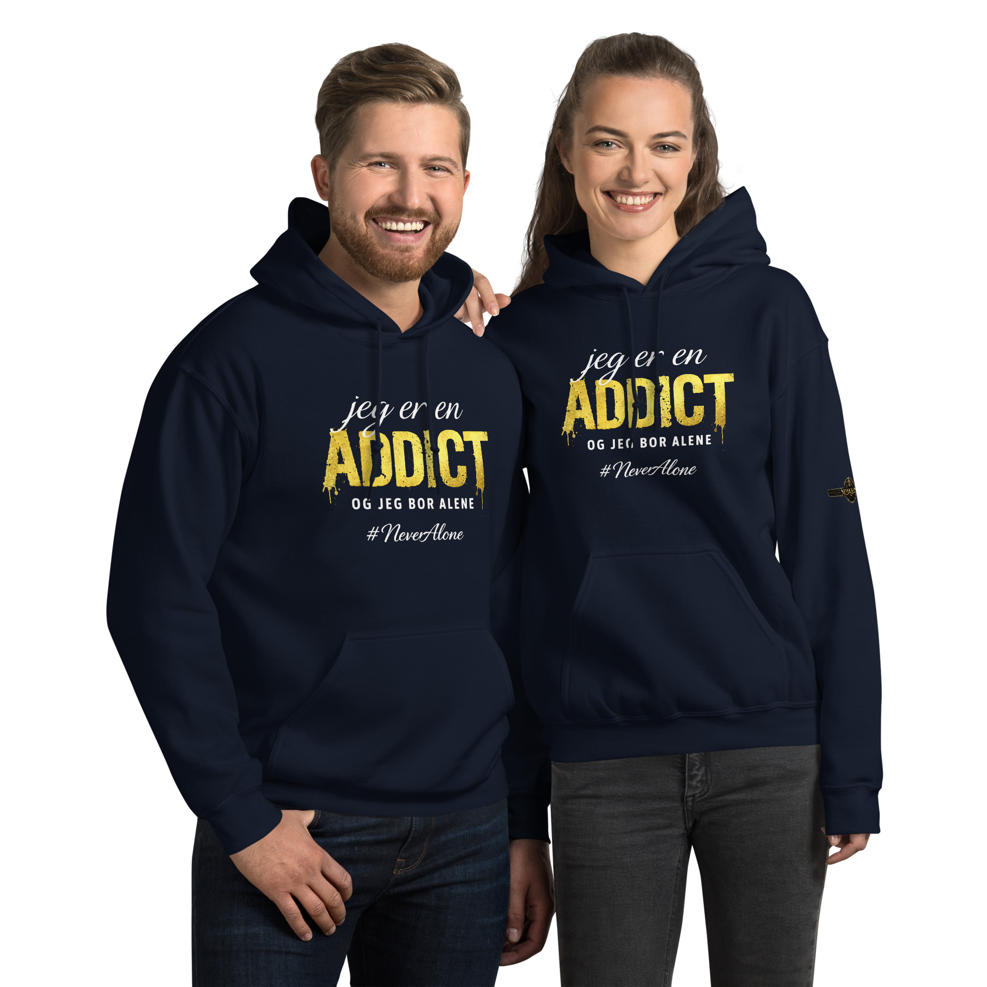 jeg er en addict Hoodie - Billede 2