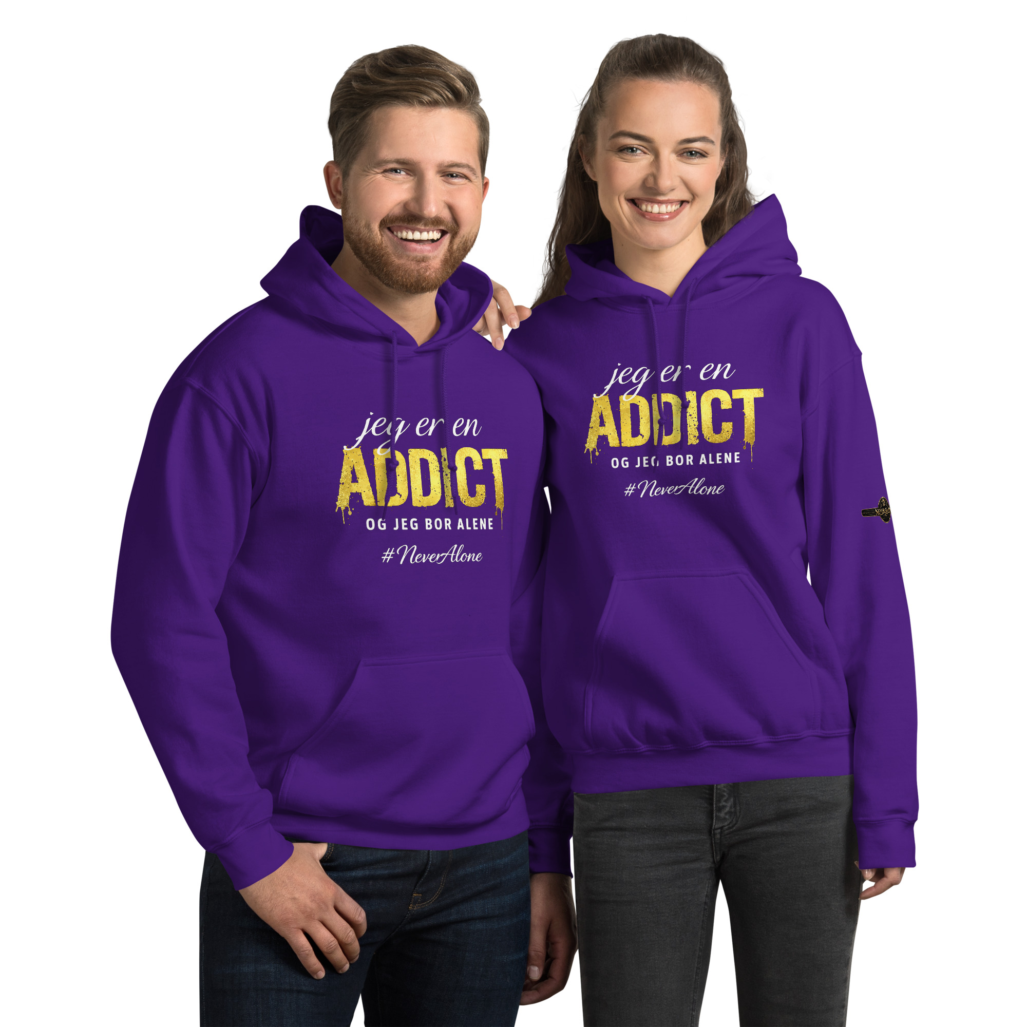 jeg er en addict Hoodie - Billede 3