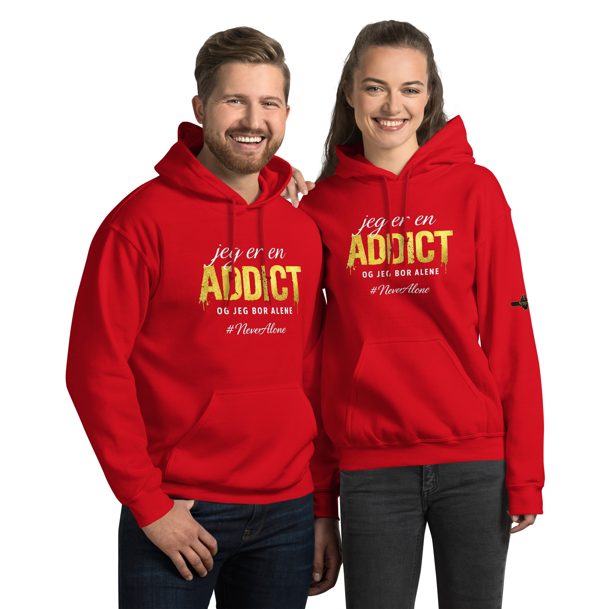 jeg er en addict Hoodie - Billede 4