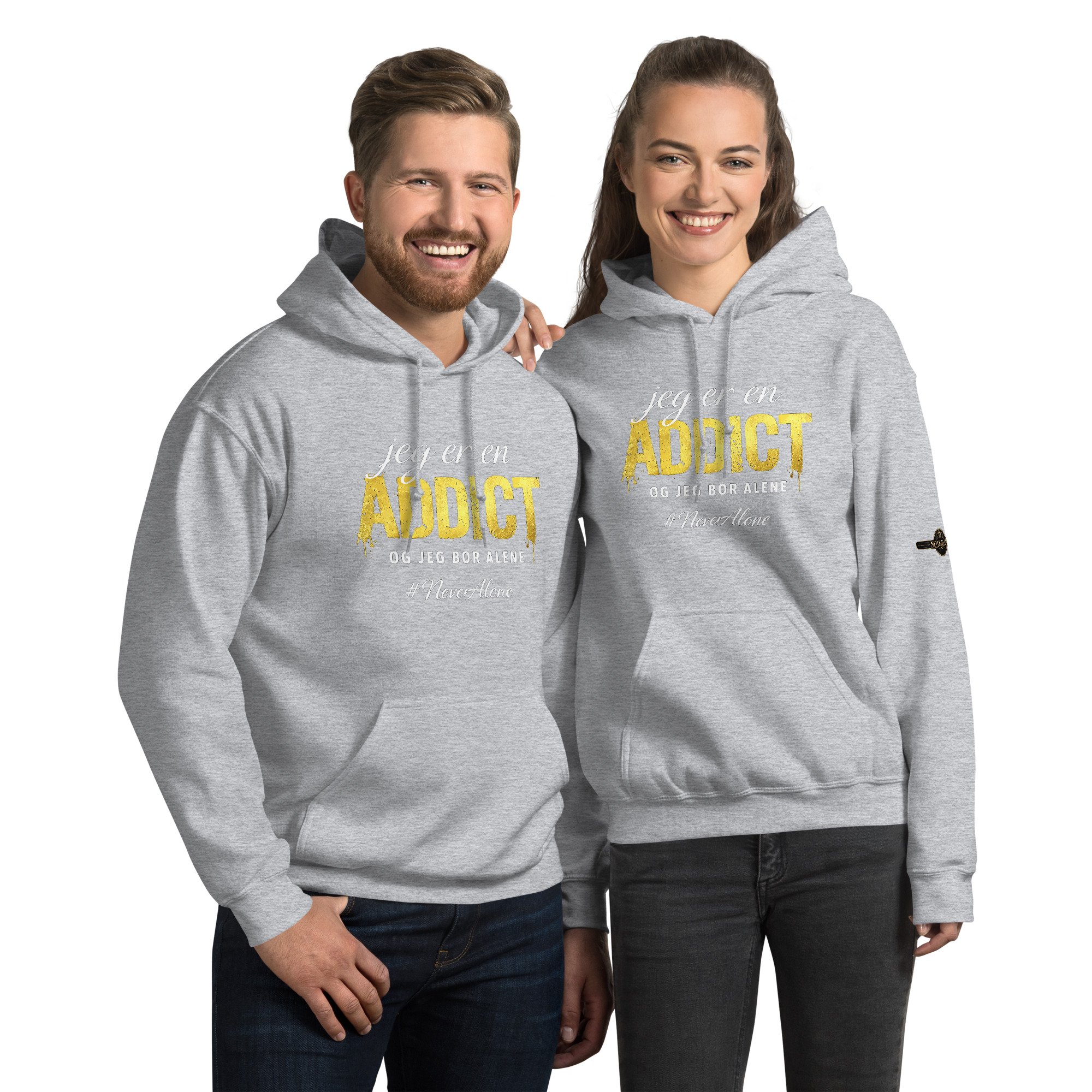 jeg er en addict Hoodie - Billede 8