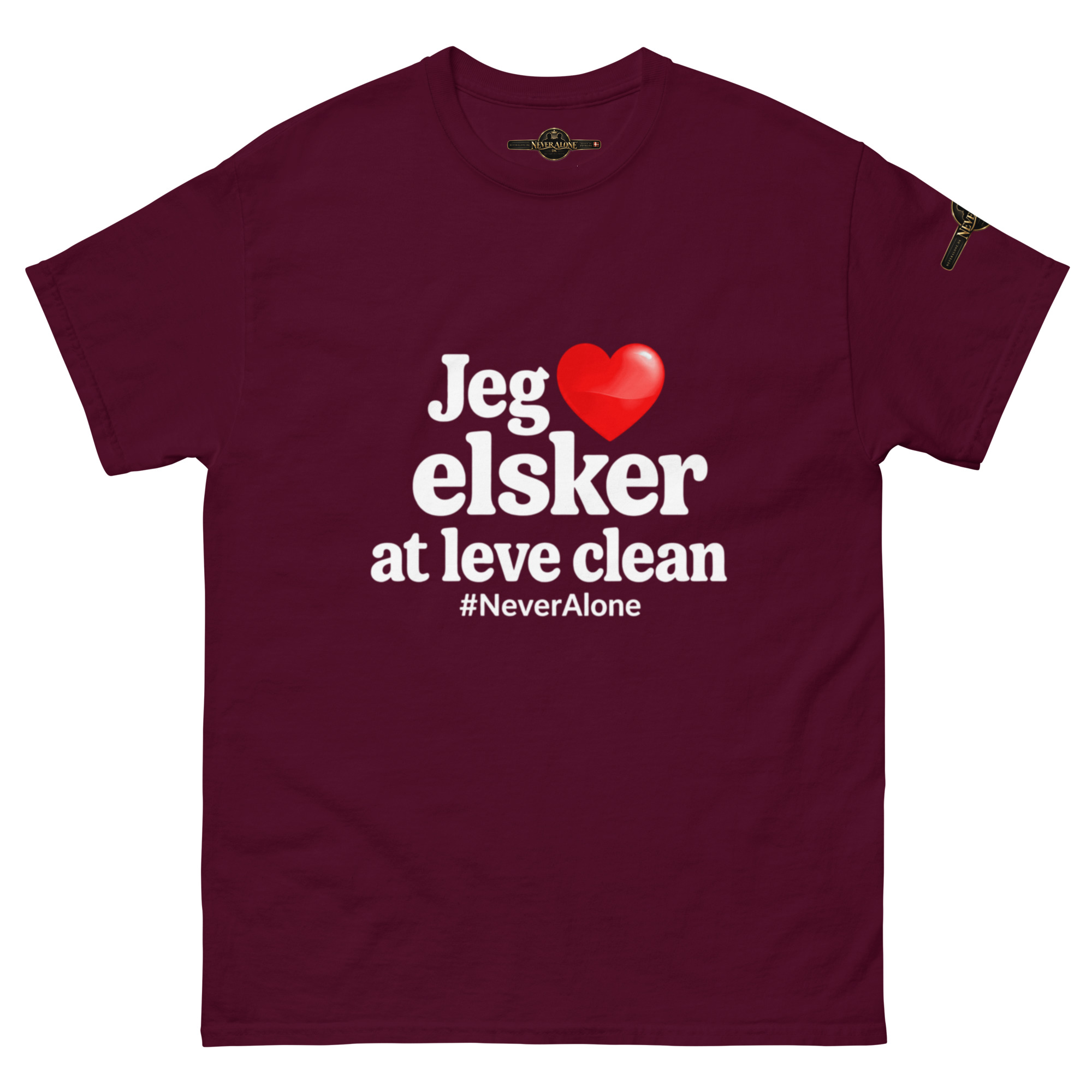 jeg elsker og leve clean t-shirt - Billede 2