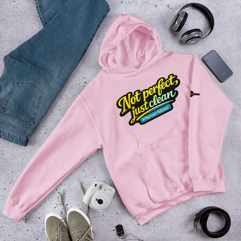 Not perfect, just clean Hoodie - Billede 7