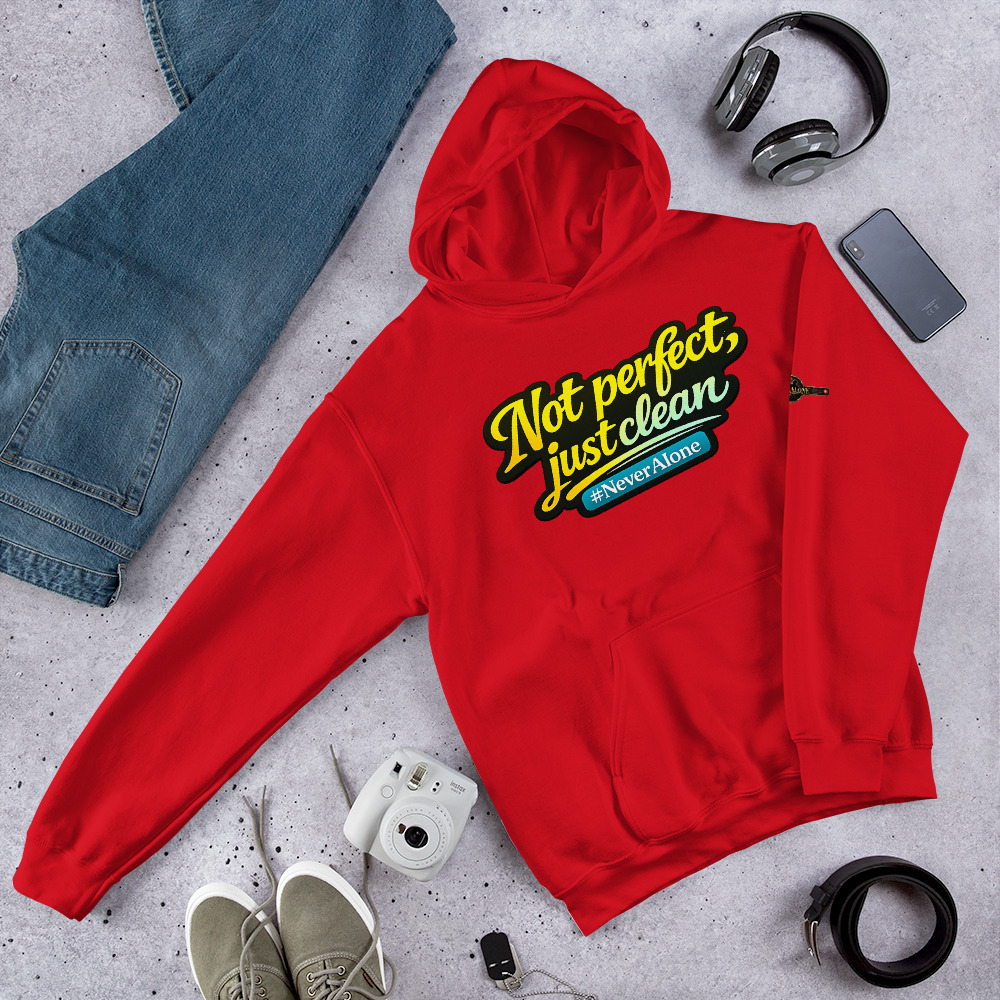 Not perfect, just clean Hoodie - Billede 3