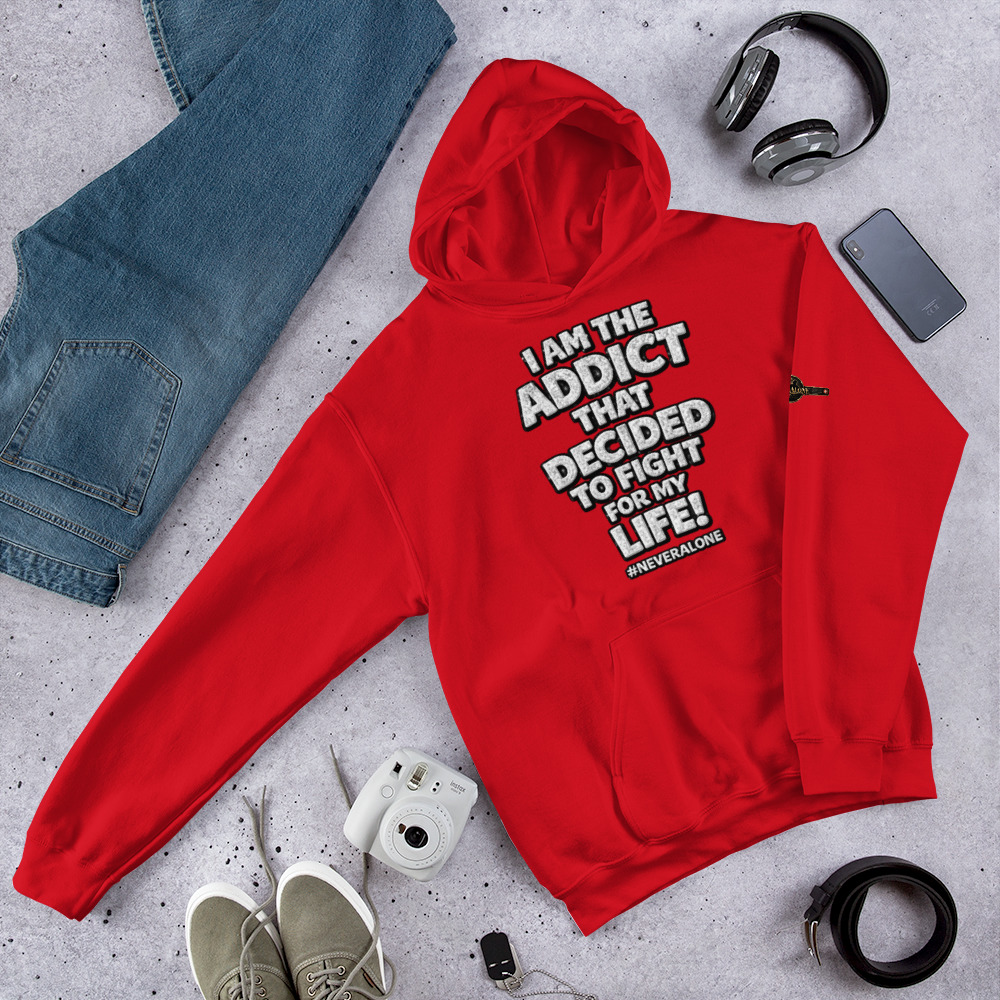 i am The addict Hoodie - Billede 3