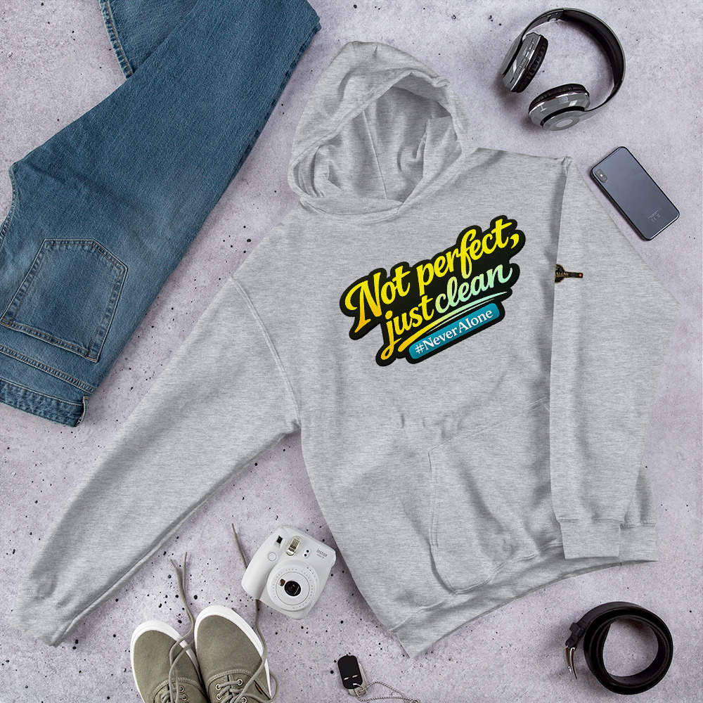 Not perfect, just clean Hoodie - Billede 5